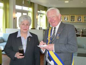 Dame Beverly Wakem and Sargeant at arms John Tuke